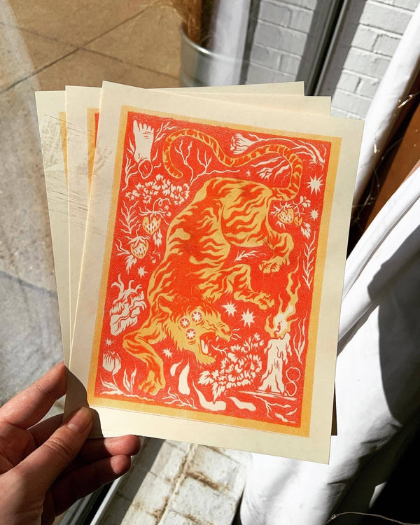Year of the Tiger Riso Print, Ash Rudolph