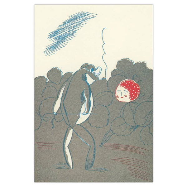 Postcard - Vintage Fairy Tale Frog Illustration from Japan