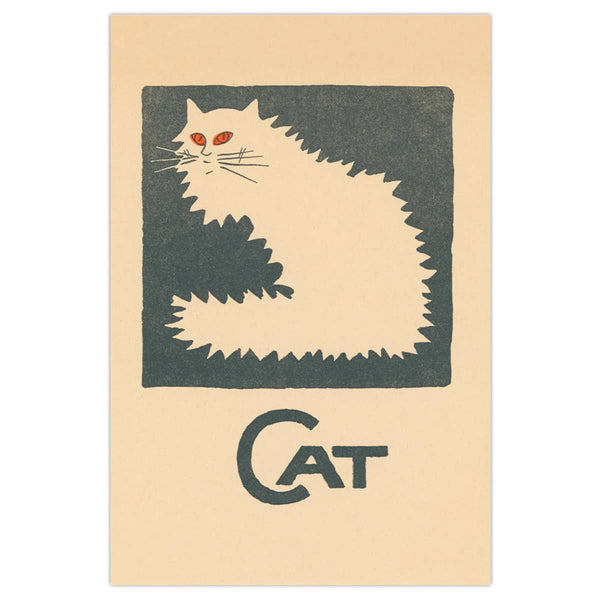 Vintage White Cat Postcard