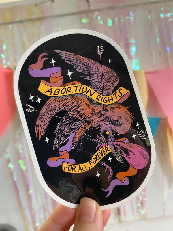 Stork Defense Sticker, Ash Rudolph