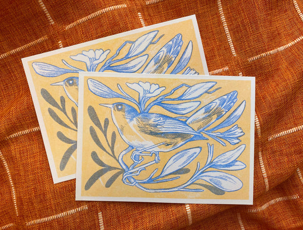 Cornflower Bird Print, Ash Rudolph