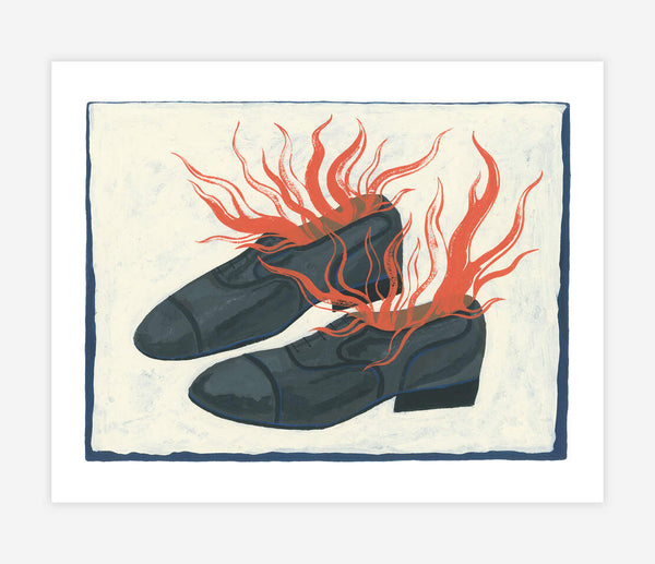 Burning Shoes Archival Print, Kaye Blegvad