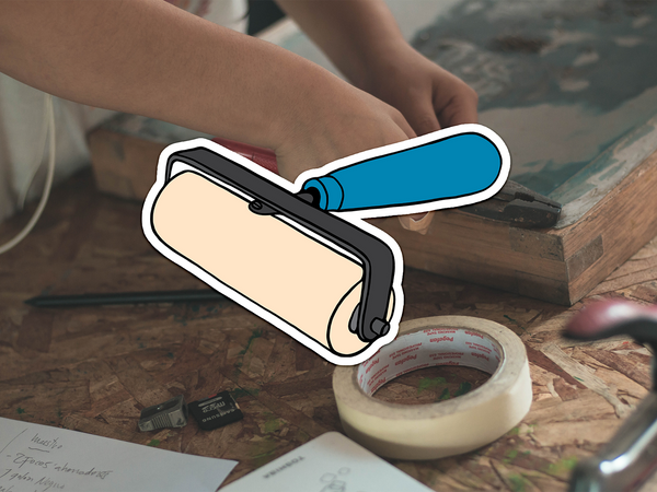 Printmaking Brayer Sticker