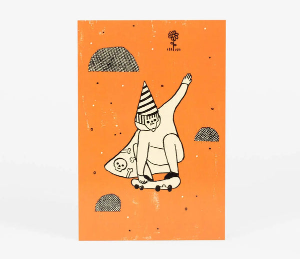 Skateboard Wizard Postcard, Hiller Goodspeed